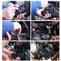 SUPAREE LED Phares Avant Moto, Phare Antibrouillard Auxiliaire + Housse de Protection + Harnais de Câblage pour Moto