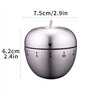 Minuterie Cuisine Minuteur Forme de Pomme Alarme de Rotation Mécanique Manuelle Kitchen Timer Acier Inoxydable pour La Cuisine C