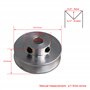 BQLZR Poulie à gorge simple en alliage d'aluminium argenté de 31 x 15 x 6 mm à alésage fixe de 6 mm pour arbre de moteur de 3 à 