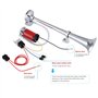 Rupse Klaxon Camion 12V 450mm Longueur Trompette Corne 150db 12V Haut Parleur de Voiture Camions Motos et SUV