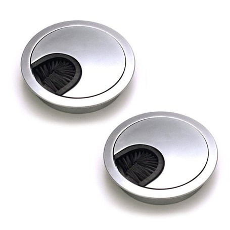 Dioxide Lot de 2 Passe Câbles Ronds Encastrables