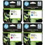 HP 912XL Pack de 4 Cartouches d'Encre Noire