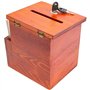 Boîte à Suggestions en Bois avec Serrure et Poche, Boîte à Bulletins, 50 Cartes de Suggestions et 1 Stylo Inclus, marron