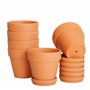 Juvale Petits Pots de Fleurs en Terra Cotta avec Soucoupes - 10,2 cm - 6 Pots pour Plantes
