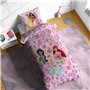 Jay Franco Disney Princesses Floral 100% Coton Parure de Lit Simple - Inclus Taie d'oreiller 50 x 70 cm