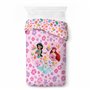 Jay Franco Disney Princesses Floral 100% Coton Parure de Lit Simple - Inclus Taie d'oreiller 50 x 70 cm