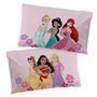 Jay Franco Disney Princesses Floral 100% Coton Parure de Lit Simple - Inclus Taie d'oreiller 50 x 70 cm