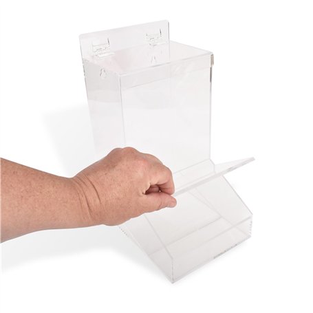 KROYBE Distributeur de bouchons d'oreille - Support mural ou support en acrylique avec couvercle pour doigtiers