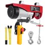 VEVOR Palan Électrique, Charge Double Câble 800 kg, Télécommande Filaire 4,2 m, Hauteur Levage à Câble Simple 12 m, Élingue Simp