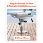 VEVOR Pied de Siège de Bateau Réglable en Hauteur 34-49 cm, Support de Siège de Bateau en Alliage d'Aluminium avec Glissière, Ve