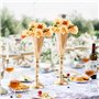 VEVOR Vase de mariage, lot de 10, support de fleurs de mariage de 43 cm de haut, vase or en métal en forme de trompette pour cen