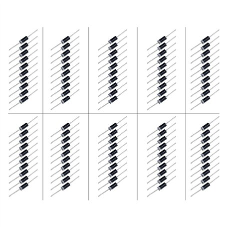 Kit de diodes redresseurs et Schottky - 100 pièces 10 modèles - 1N4001 1N4002 1N4003 1N4004 1N4005 1N4006 1N4007 1N5817 1N5818 1