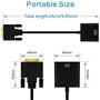 GANA Adaptateur DVI vers VGA, 1080p Actif DVI-D vers VGA Convertisseur 24 + 1 mâle vers Femelle câble Supporte 1080P/3D 60Hz pou
