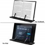 Readaeer Support de lecture portable Support livre de cuisine pour cuisine et bureau en métal pliable