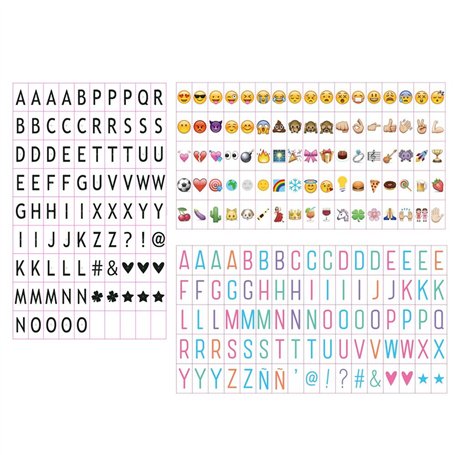 Emsmil Lettres Nombres Symboles et Emojis Signe 85 Noir 85 Coloré Lettres nombres 85 Emoji Signe pour A4 Lightbox Boîte Lumineus