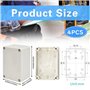 ADERTOS 4PCS Boîte de Dérivation Etanche IP65 Boîtes de Jonction Blanc Boîte de Projet Electronique Boîte de Connexion de Câblag