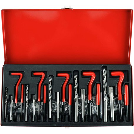 FreeTec 131 pièces Set de réparation de filetages Foret Gaines Helicoil M5 M6 M8 M10 M12