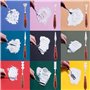 Gasea 9PCS Couteaux à Palette en Acier Inoxydable Peinture Mélange Dessin Grattoirs Outils Ensemble pour Les Accessoires de Pein