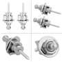 Gasea 4pcs Fixations Pour Sangle de Guitare Argent Guitare Sangle Strap Locks Boutons Attache-Courroie Pour Guitare et Basse Acc