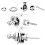 Gasea 4pcs Fixations Pour Sangle de Guitare Argent Guitare Sangle Strap Locks Boutons Attache-Courroie Pour Guitare et Basse Acc