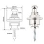 Gasea 4pcs Fixations Pour Sangle de Guitare Argent Guitare Sangle Strap Locks Boutons Attache-Courroie Pour Guitare et Basse Acc