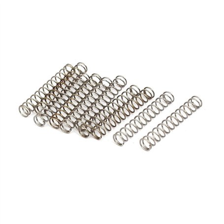sourcing map Ressort de Compression 0.4mmx4mmx25mm 304 Acier Inoxydable 10pcs