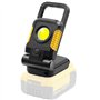 Zoe & Jim Lampe sans fil 18 V 1500 lumens compatible avec batterie DeWalt Projecteur de travail à LED Large faisceau avec protec