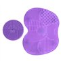 LEADSTAR 2 Pièces Tapis de Nettoyage de Brosse de Maquillage en Silicone avec Ventouse