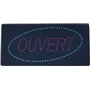 Enseigne lumineuse à LED Ouvert rouge/vert 60x30x2.5cm