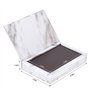 Allwon 4 - layer Book Marble Magnetic Palette large empty Vanity Palette Storage Box for Eye Shadow Lip blush Red Powder (White)