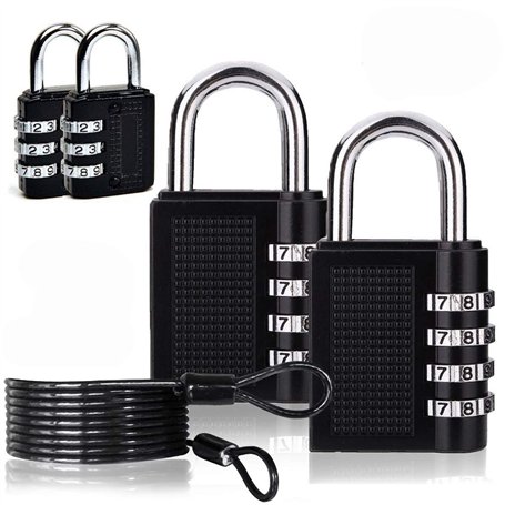 Lot de 4 verrous à combinaison
