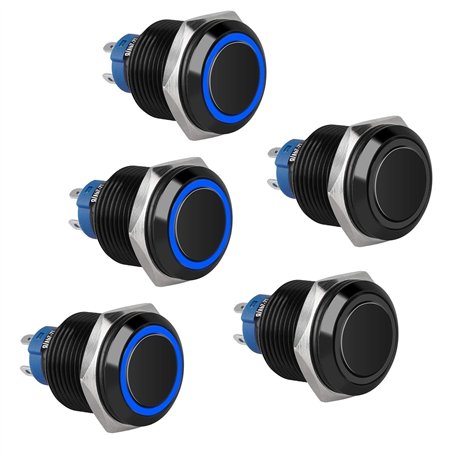 Linkstyle Interrupteur Bouton Poussoir Momentané 16mm