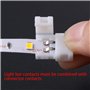 CESFONJER Lot 20 connecteurs pour bande lumineuse LED comprenant un fil connexion sans soudure LED à 2 broches 8 mm large, un co