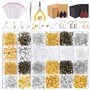 CHRORINE 2940 Pcs Schmuck Basteln Zubehör Ohrringhaken Biegeringe Ohrringkarten für Schmuckherstellung Ohrringe Armband Halskett