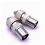 WANGCL Lot de 10 fiches coaxiales en métal pour antenne TV, 5 x femelles et 5 x mâles pour antenne TV, connecteurs coaxiaux/coax