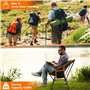 POWZOO Chaise de Campings Pliante,Chaise Pliante Ultra Légère Chaise de Plage Pliable,Charge Maximale 120kg,Chaise Campings avec