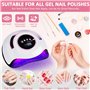 GUHAOOL Lampe UV Sèche Ongles, 180W Lampe UV Ongles Gel, Machine Lampe Gel Vernis Semi Permanent, UV LED Lampe Ongles avec Poign