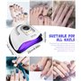 Zawaer Lampe UV LED Ongles Gel, 380W Professionnel Sèche Automatique, 81 Lumières Séchage Rapide, Grand LCD Ecran, 4 Minuteries 