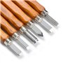 Ciseaux à Bois 12 en 1 TIMESETL Outils de Gravure sur Bois 12Pcs Couteau Sculpture Bois en Acier Carbone avec Manches en Bois, 4