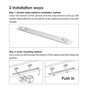 Lampaous Lampe de Placard cuisine lumière barre led éclairage encastré Dimmable(luminosité réglable) 4W*6 Blanc Chaud 3000K 12V