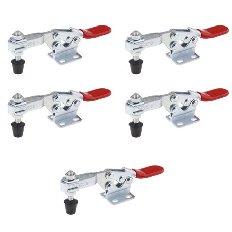 YINETTECH 5pcs GH-225-D Barre Horizontale Bascule Clamp Kit de Libération Rapide Poignée Outil en Métal Tenant 230KG Capacité Fr