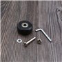 Lot de 2 roulettes pour valises - Roues de rechange - 40 mm x 18 mm - Kit essieux de réparation avec clé à molette