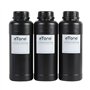 Lot de 3 flacons de 500 ml pour chambre sombre - Avec bouchons - Appareil de développement de photos (noir)