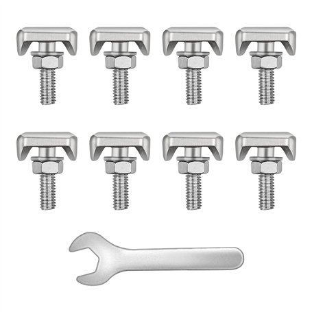 Câble de batterie 8pcs T-Bolt 304 en acier inoxydable M6 Connecteur de borne de batterie de voiture Tendeur