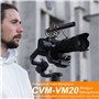 COMICA VM20 Caméra Shotgun Microphone, Vidéo Micro Super-Cardioïde avec écran OLED, Batterie au Lithium Rechargeable — 3.5mm Uni