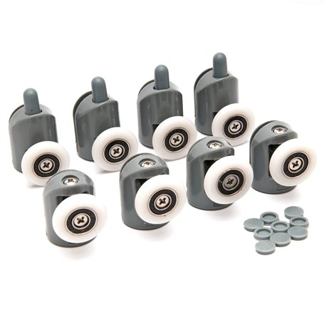 Rouleau de porte de douche Accessoires de salle de douche Roue suspendue pour partie supérieure de porte coulissante et accessoi