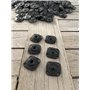 Lot de 3 boutons pression carrés en métal pour coudre Snaps Couture DIY 27 mm Noir mat