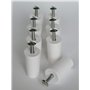 Lot de 8 butées de suspension pour volets roulants Blanc 28 mm