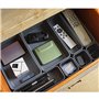 TIMESETL 8 pièces organisateur de tiroir, rangement de boîtes de plateau en plastique empilables pour tiroirs, bureau, cuisine, 