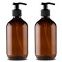 Alledomain 2 PCS 300 ML / 10 oz Bouteilles de Pompe de Lotion en Plastique Rechargeables vides